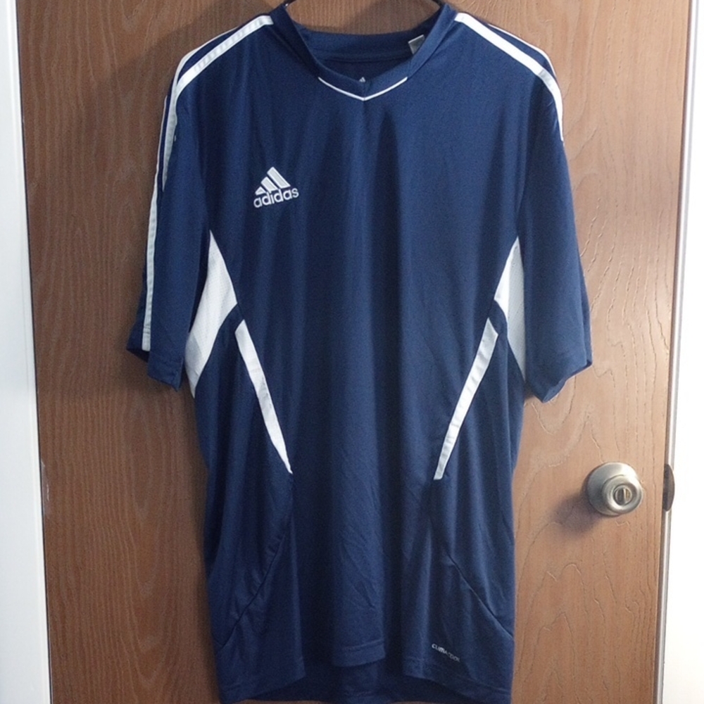 Adidas Men's Dark Blue and White Jersey Size XL